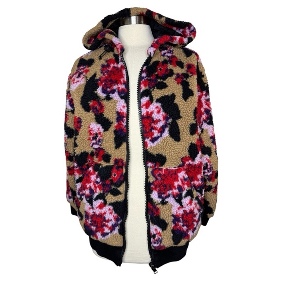 MSGM Oversized Multicolor Floral Teddy Jacket size 40 - Picture 2 of 12